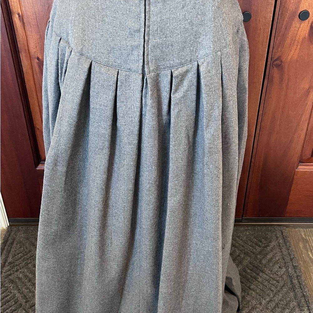 Vintage Neiman Marcus Wool High Waist Yoke Full Pleated Maxi Skirt France Sz 10 - Picture 5 of 11